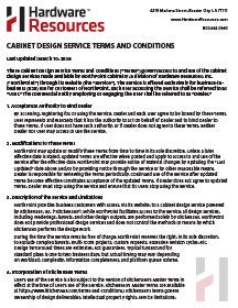 Cover of the Kitchen Design Services Terms & Conditions.