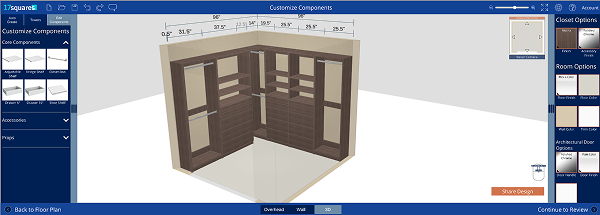 Preview of the Closet Design Tool.