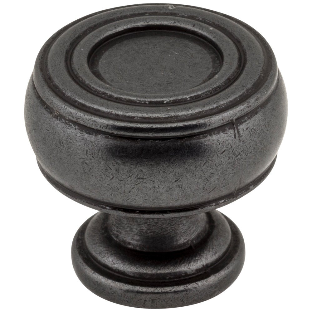 1-3/16" Diameter Gun Metal Barrel Bremen 2 Cabinet Knob