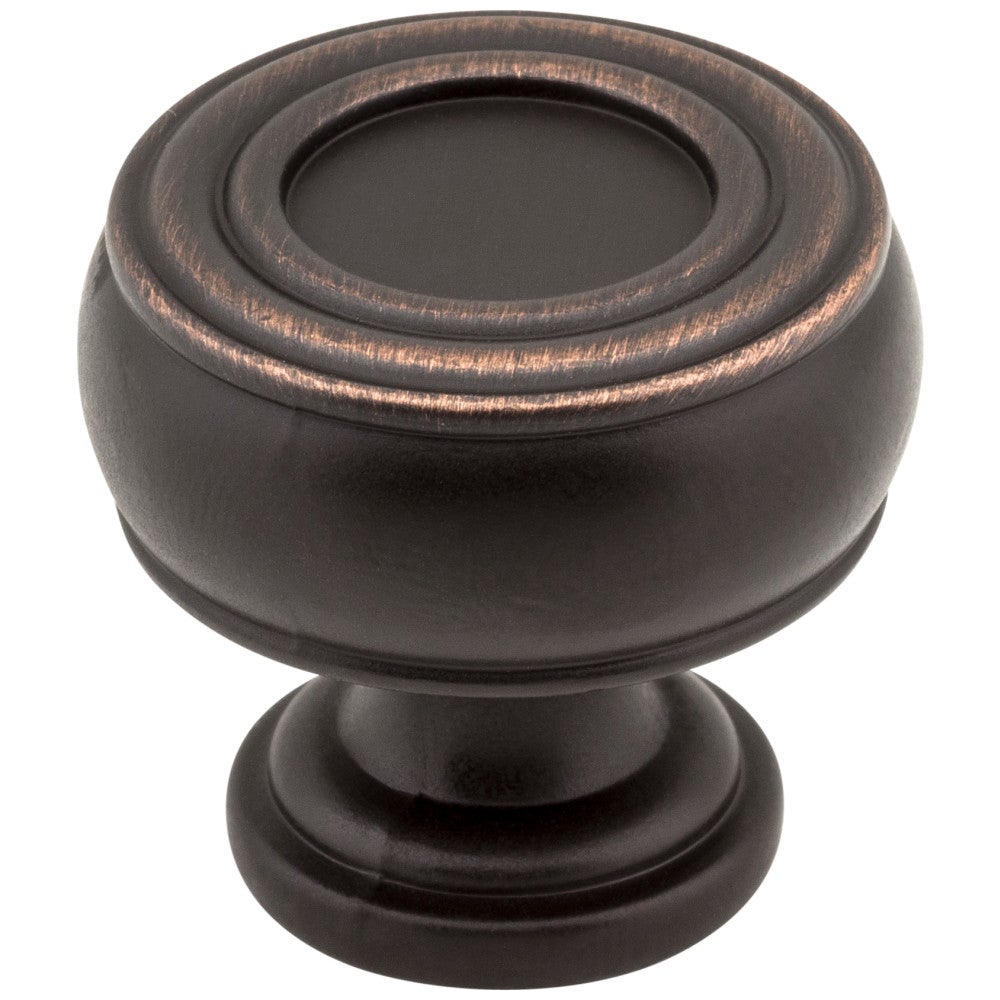 1-3/16" Diameter Brushed Oil Rubbed Bronze Barrel Bremen 2 Cabinet Knob