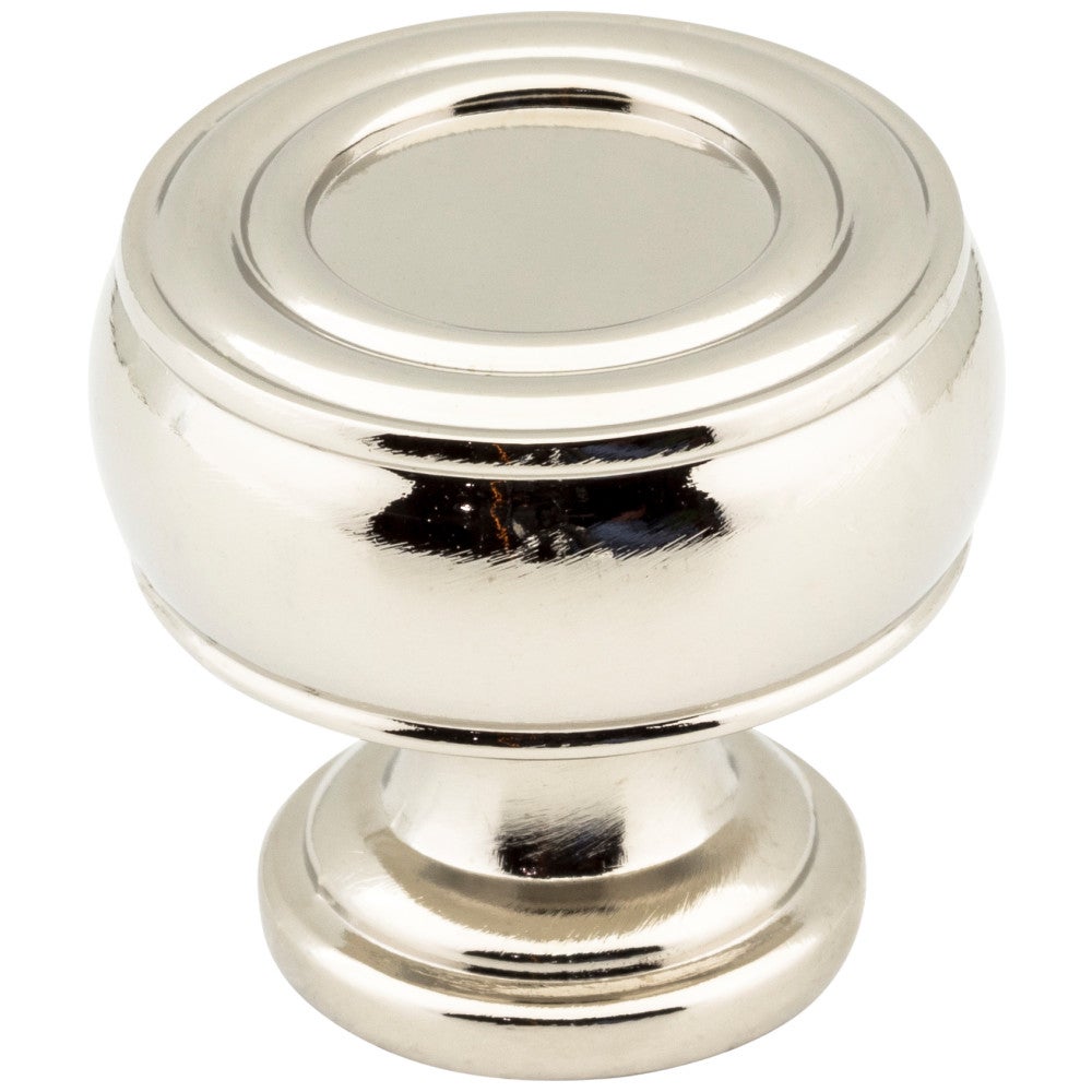 1-3/16" Diameter Polished Nickel Barrel Bremen 2 Cabinet Knob