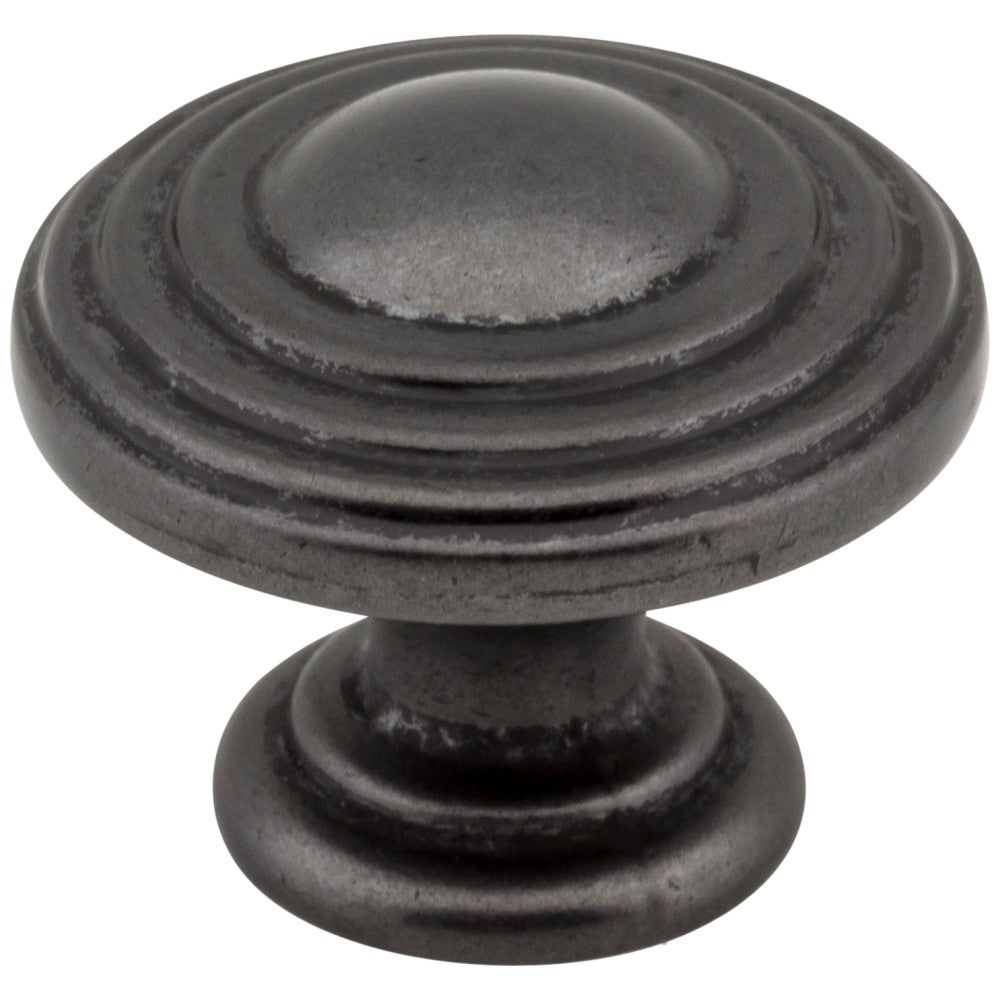 1-1/4" Diameter Gun Metal Stacked Bremen 2 Cabinet Knob
