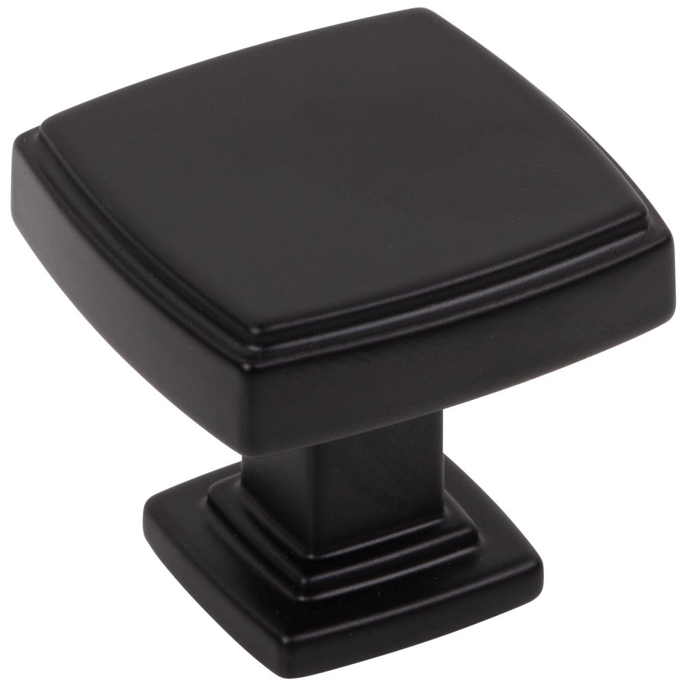 1-1/4" Overall Length Matte Black Square Renzo Cabinet Knob