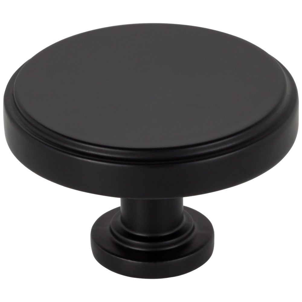 1-3/4" Diameter Matte Black Richard Cabinet Knob