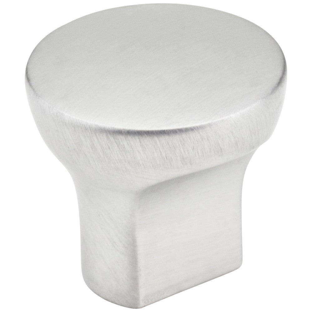 1" Diameter Brushed Chrome Round Brenton Cabinet Knob