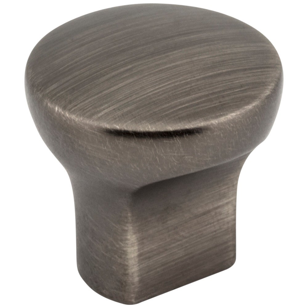 1" Diameter Brushed Pewter Round Brenton Cabinet Knob