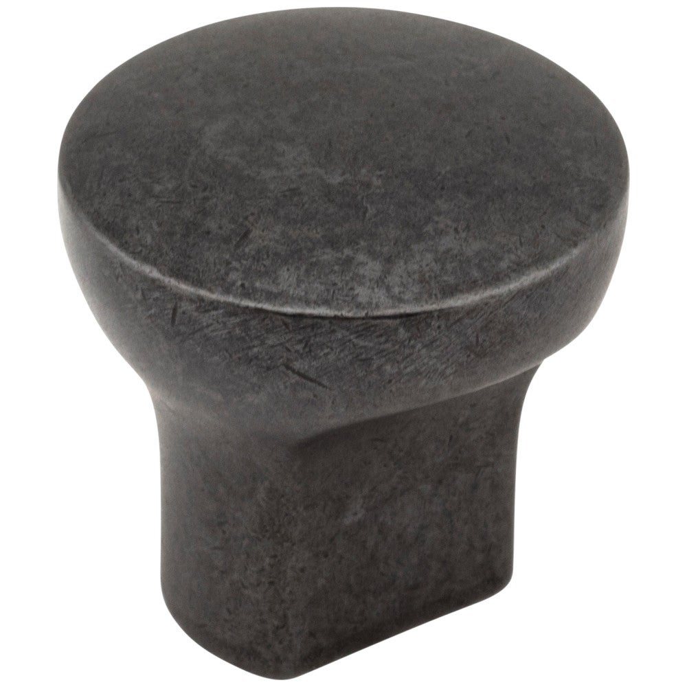 1" Diameter Gun Metal Round Brenton Cabinet Knob