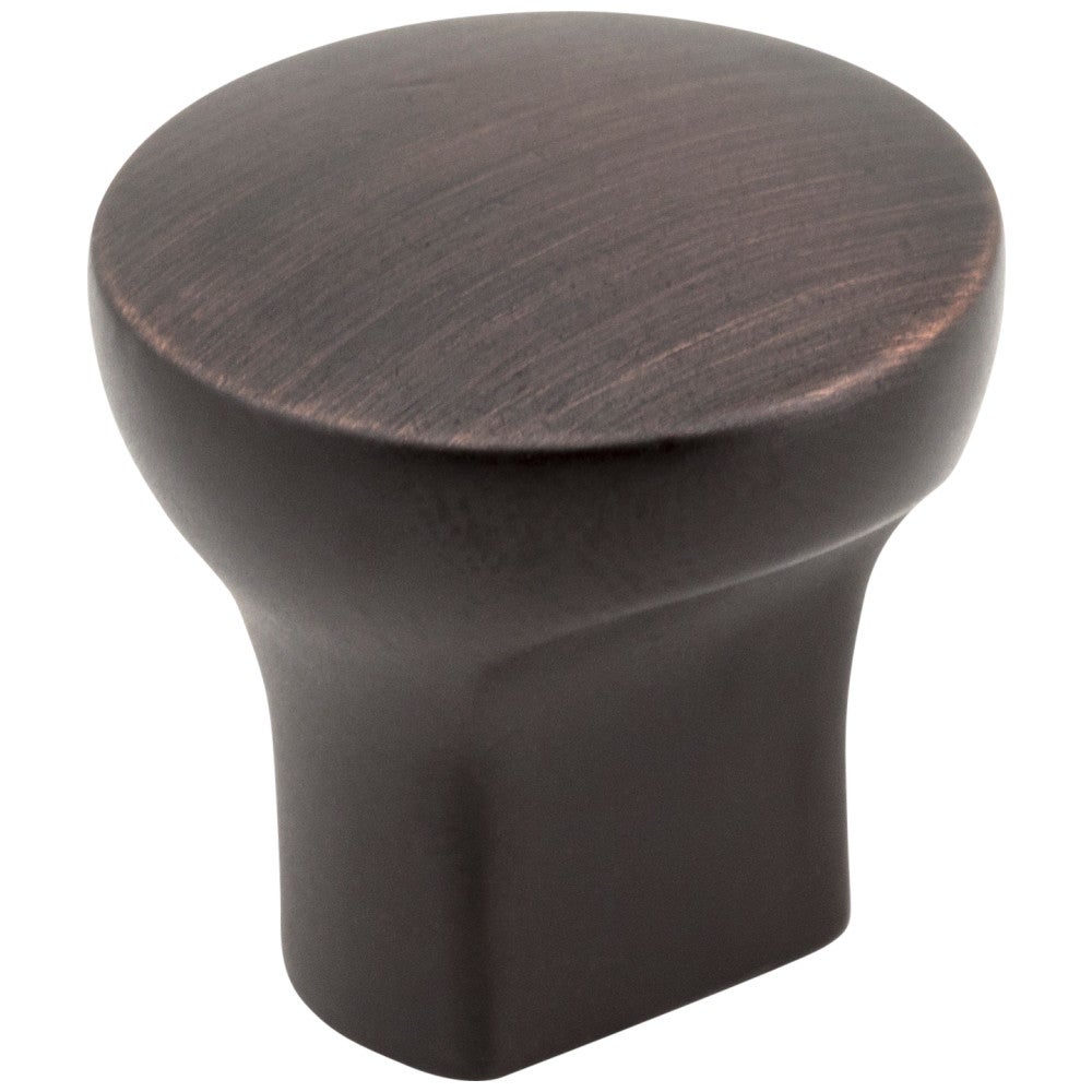 1" Diameter Brushed Oil Rubbed Bronze Round Brenton Cabinet Knob