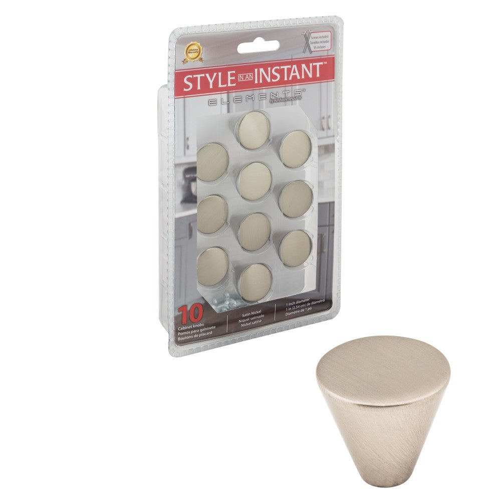 1" Diameter Conical Sedona Retail Packaged Cabinet Knob