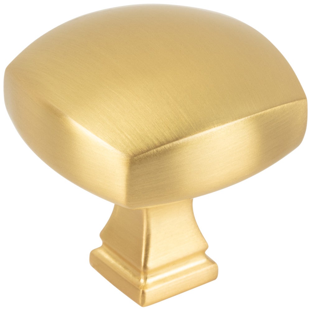 1-3/8" Overall Length Brushed Gold Square Audrey Cabinet Knob
