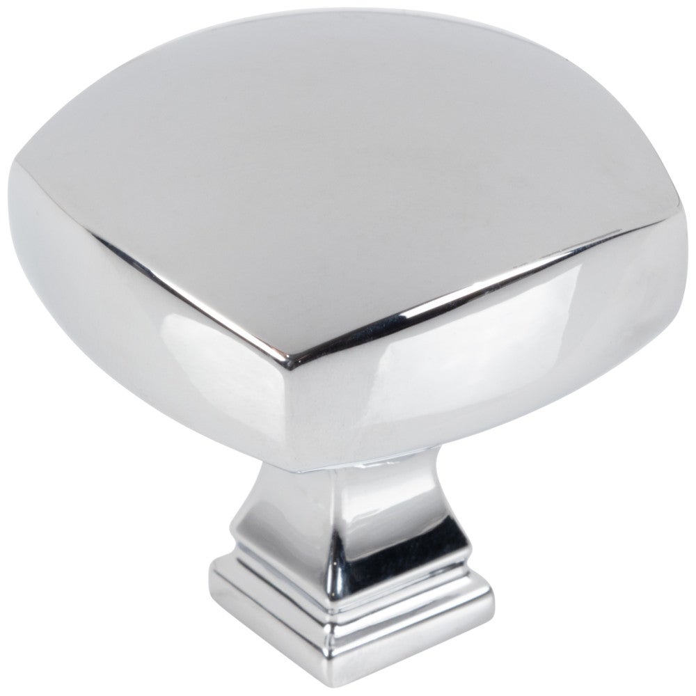 1-3/8" Overall Length Polished Chrome Square Audrey Cabinet Knob