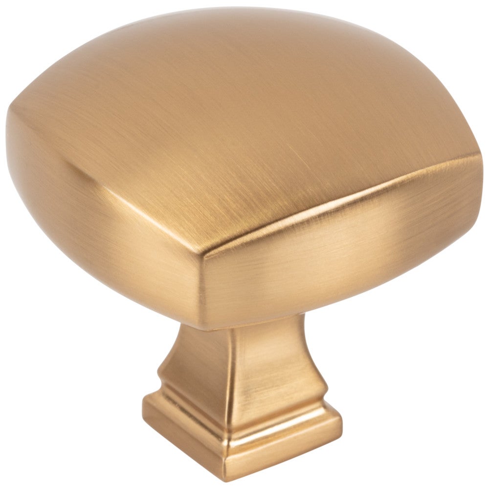 1-3/8" Overall Length Satin Bronze Square Audrey Cabinet Knob