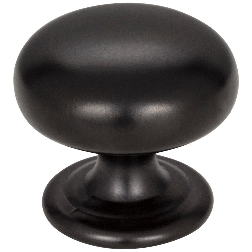 1-1/4" Diameter Matte Black Florence Cabinet Mushroom Knob