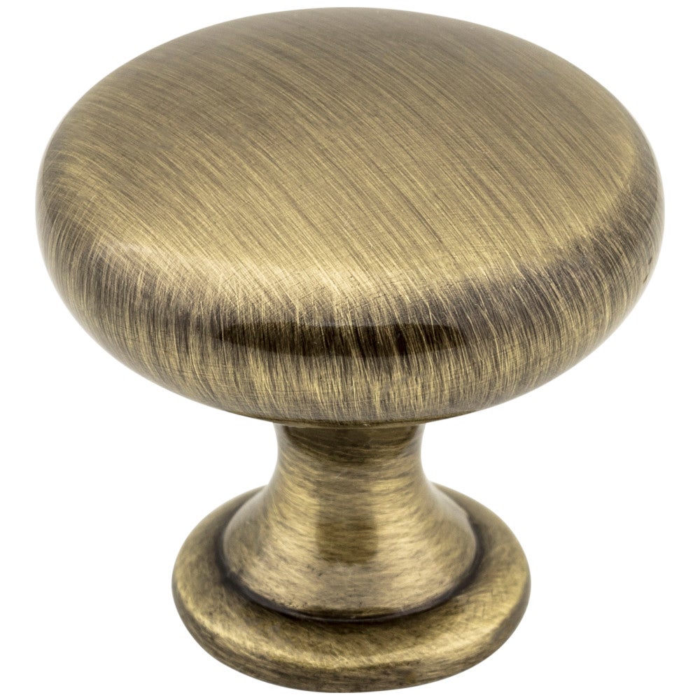 1-3/16" Diameter Brushed Antique Brass Madison Cabinet Mushroom Knob