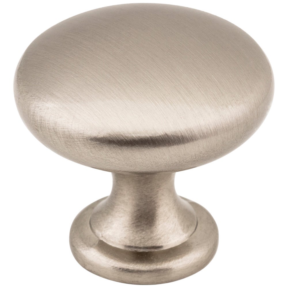1-3/16" Diameter Satin Nickel Madison Cabinet Mushroom Knob