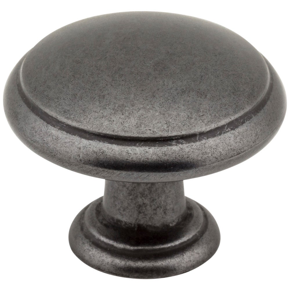 1-3/16" Diameter Gun Metal Gatsby Cabinet Mushroom Knob