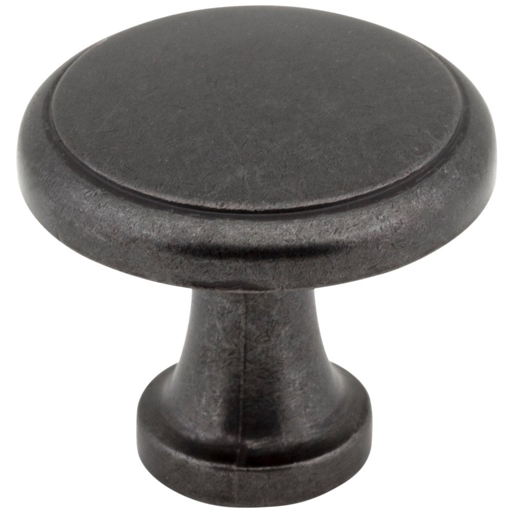 1-1/4" Diameter Gun Metal Gatsby Cabinet Mushroom Knob
