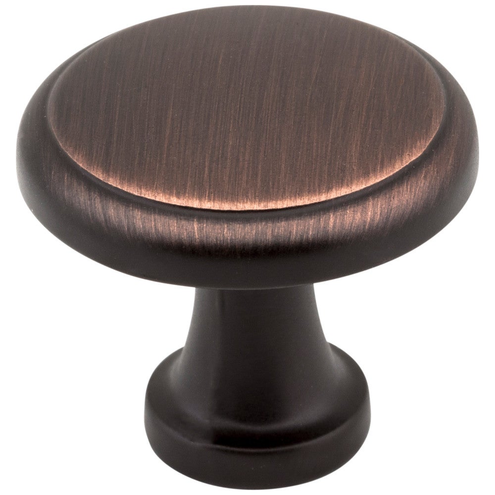 1-1/4" Diameter Brushed Oil Rubbed Bronze Kenner Cabinet Mushroom Knob