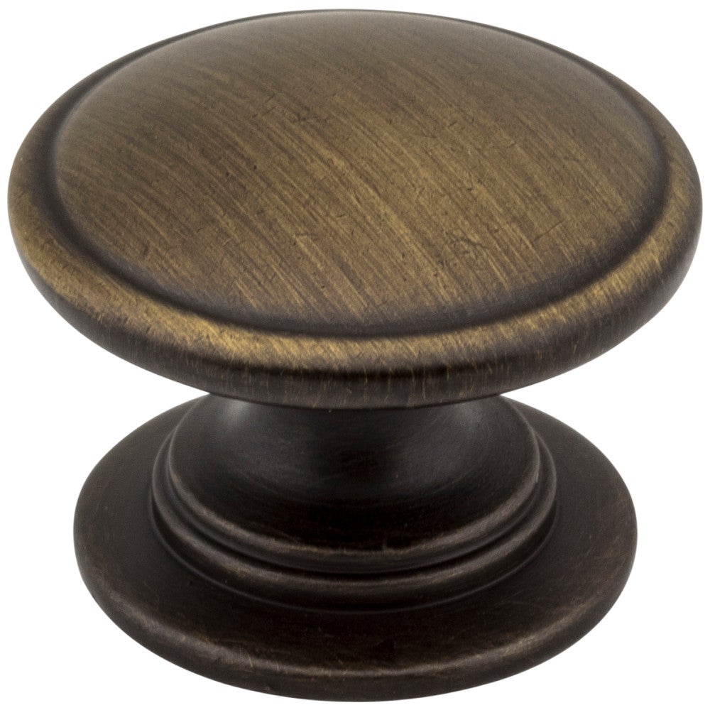 1-1/4" Diameter Antique Brushed Satin Brass Durham Cabinet Knob