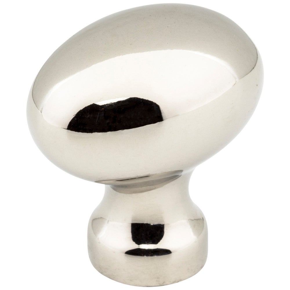 1-3/16" Overall Length Polished Nickel Football Bordeaux Cabinet Knob