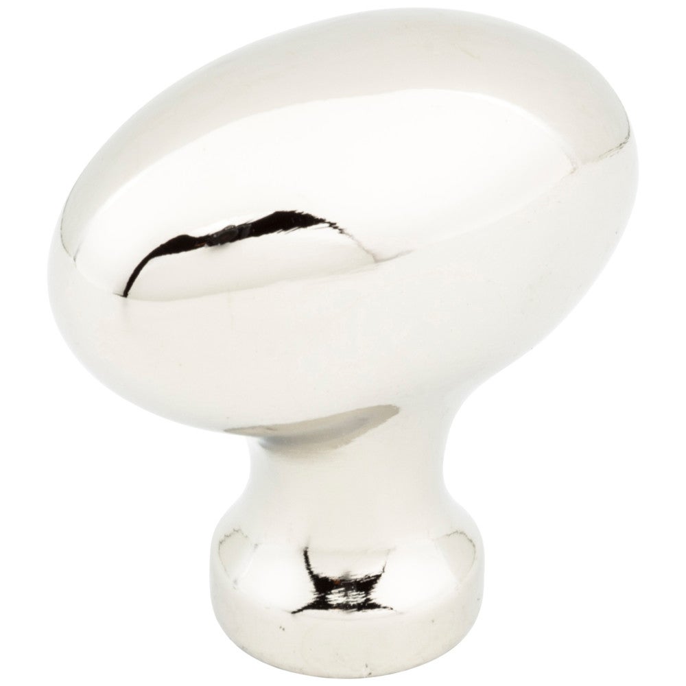 1-9/16" Overall Length Polished Nickel Football Lyon Cabinet Knob