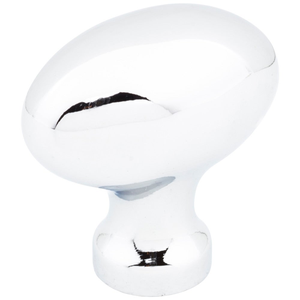 1-9/16" Overall Length Polished Chrome Football Lyon Cabinet Knob
