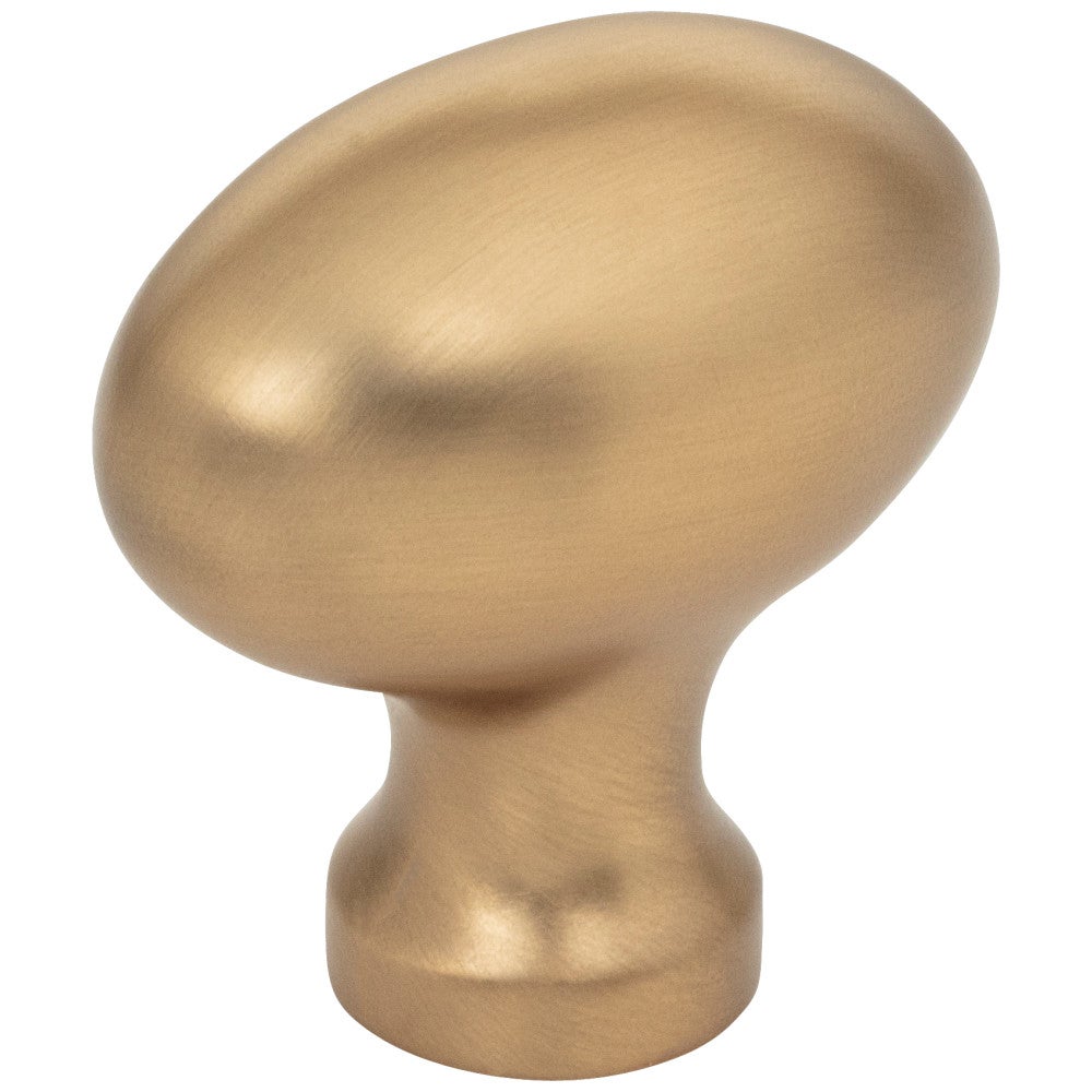 1-9/16" Overall Length Satin Bronze Football Lyon Cabinet Knob