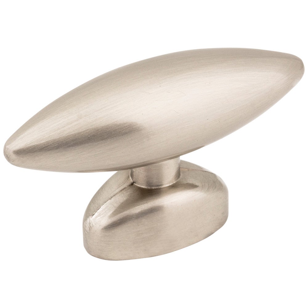 1-9/16" Overall Length Satin Nickel Football Verona Cabinet "T" Knob