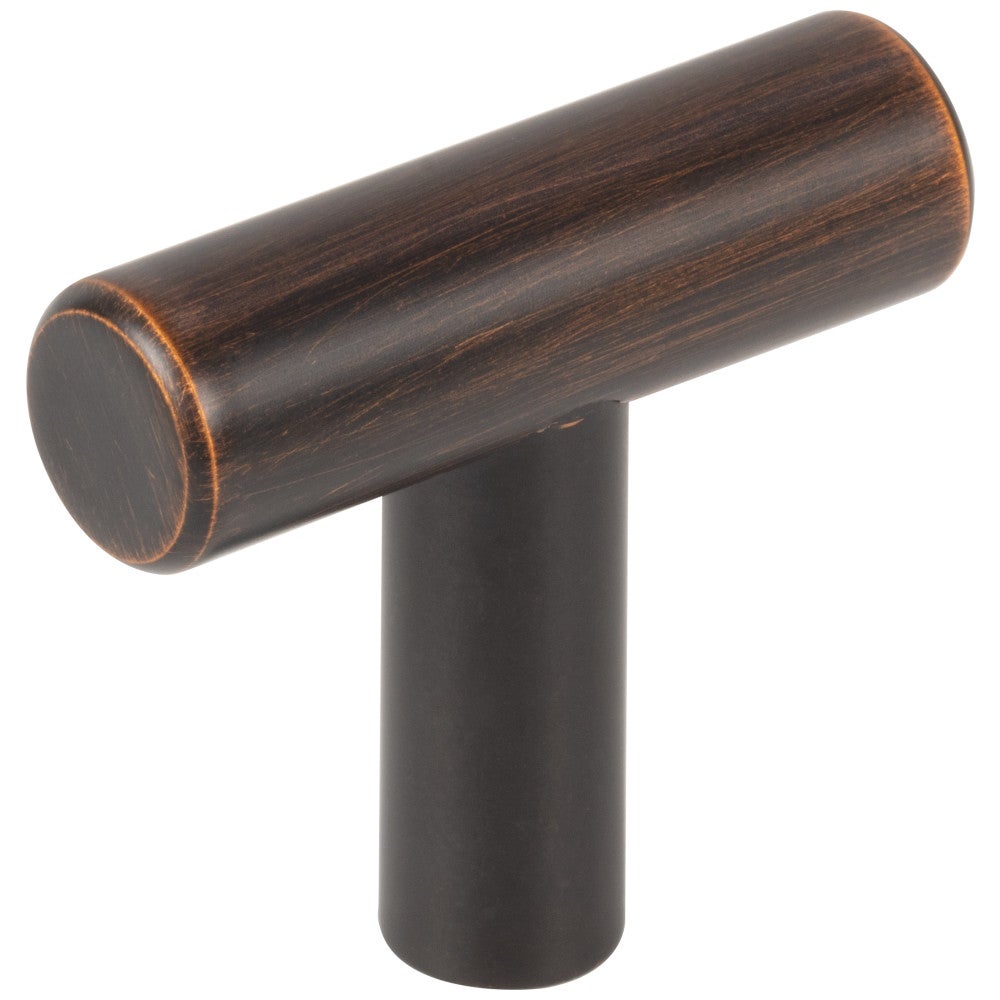 1-9/16" Dark Brushed Bronze Overall Length Naples Cabinet "T" Knob