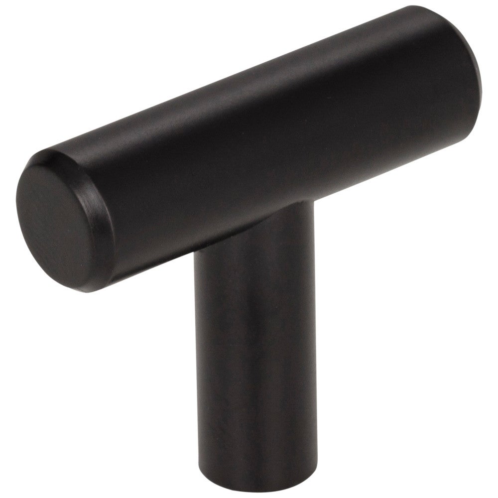 1-9/16" Overall Length Matte Black Naples Cabinet "T" Knob