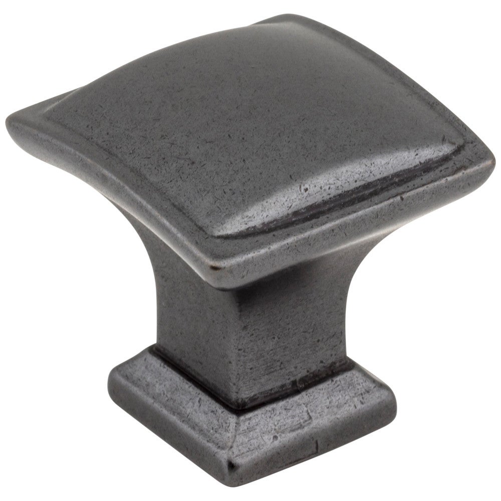 1-1/4" Overall Length Gun Metal Square Annadale Cabinet Knob
