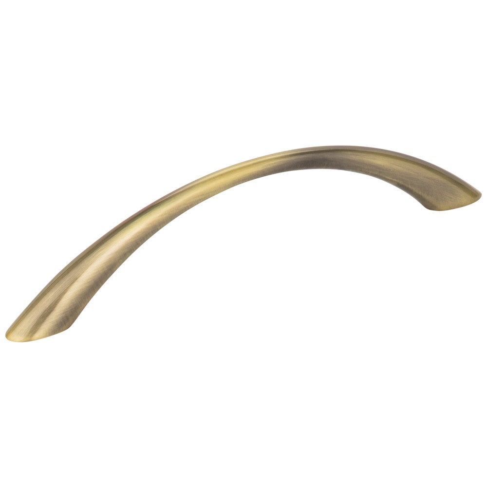 128 mm Center-to-Center Brushed Antique Brass Arched Kingsport Cabinet Pull
