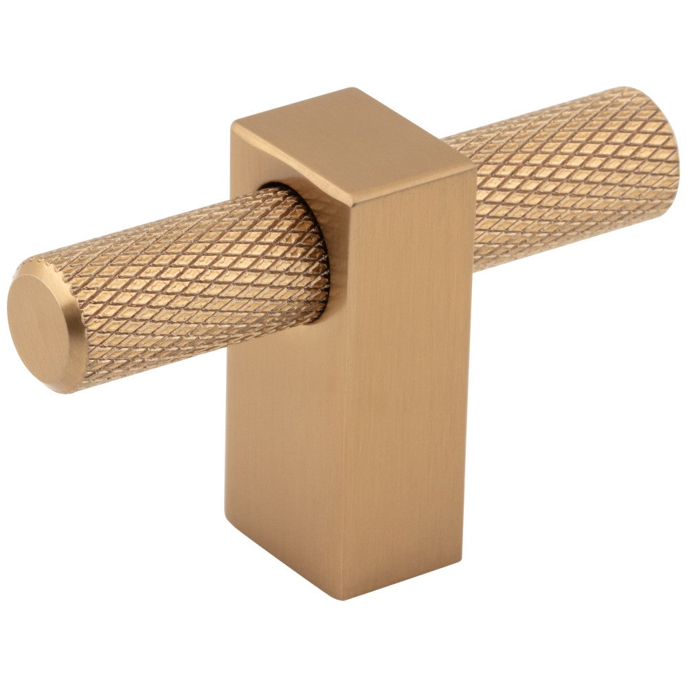 2-3/8" Overall Length Satin Bronze Larkin Knurled "T" Knob
