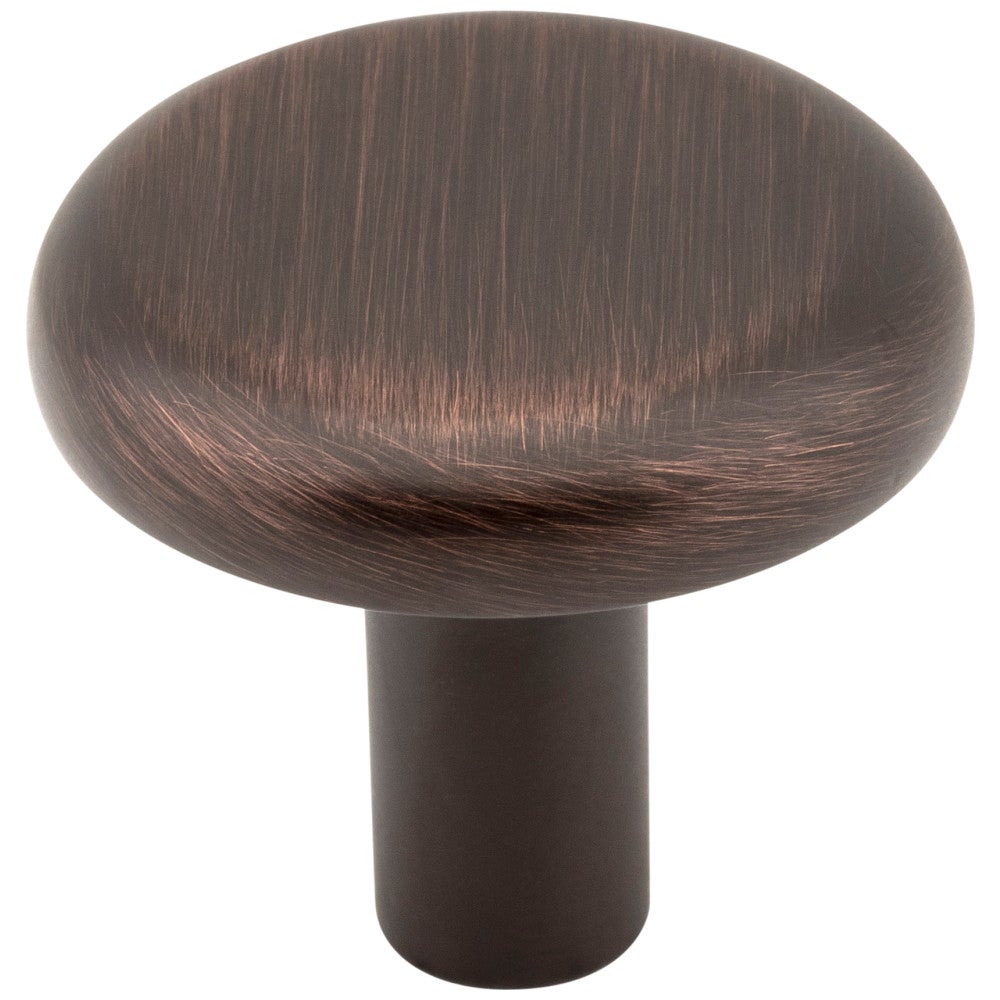 1-1/4" Diameter Brushed Oil Rubbed Bronze Round Seaver Cabinet Knob