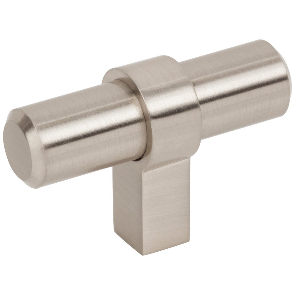2" Overall Length Satin Nickel Key Grande Cabinet "T" Knob