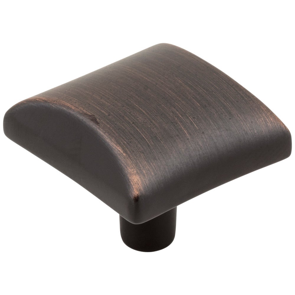 1-1/8" Overall Length Brushed Oil Rubbed Bronze Square Glendale Cabinet Knob