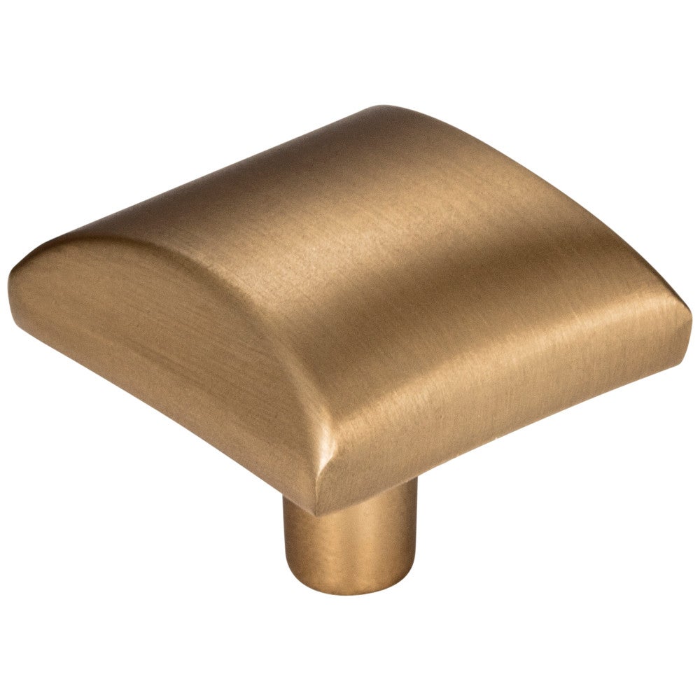 1-1/8" Overall Length Satin Bronze Square Glendale Cabinet Knob