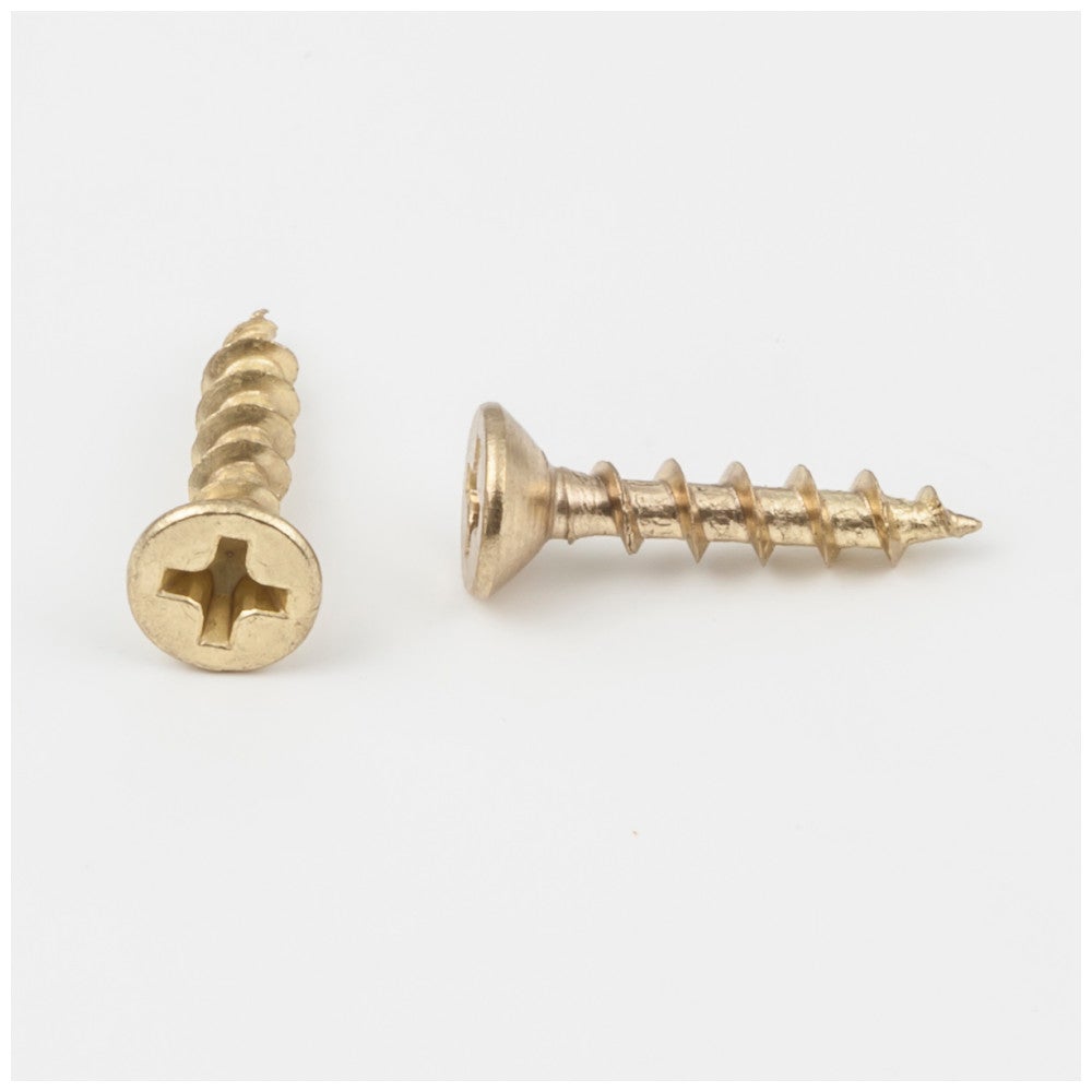 #5" x 5/8" Polished Brass Phillips Drive Coarse Thread Flat Head Screw Sold by the Box. Order 7.5 for a Box of 7,500 Screws