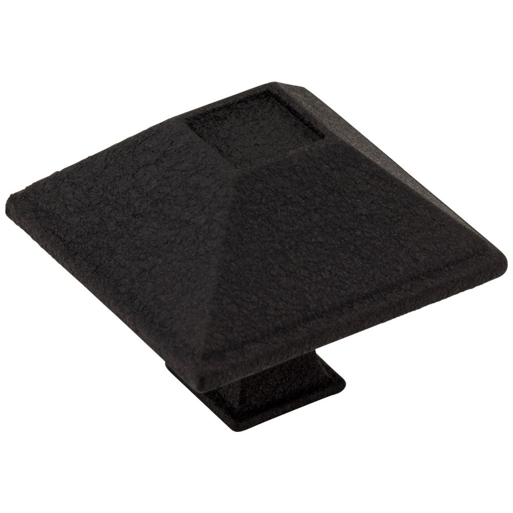 1-1/2" Overall Length Matte Black Square Tahoe Cabinet Knob