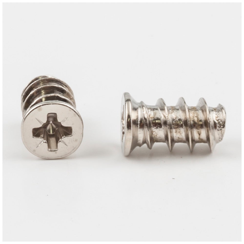 6.3 mm x 11.5 mm Nickel Plated Pozi Drive 7 mm Flat Head Euro Screw Sold by the Box. Order 4 for a Box of 4,000 Screws