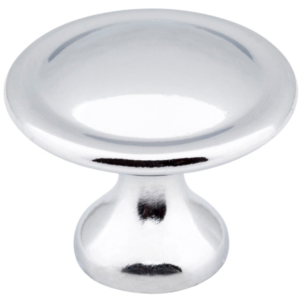 1-1/8" Diameter Polished Chrome Button Watervale Cabinet Mushroom Knob