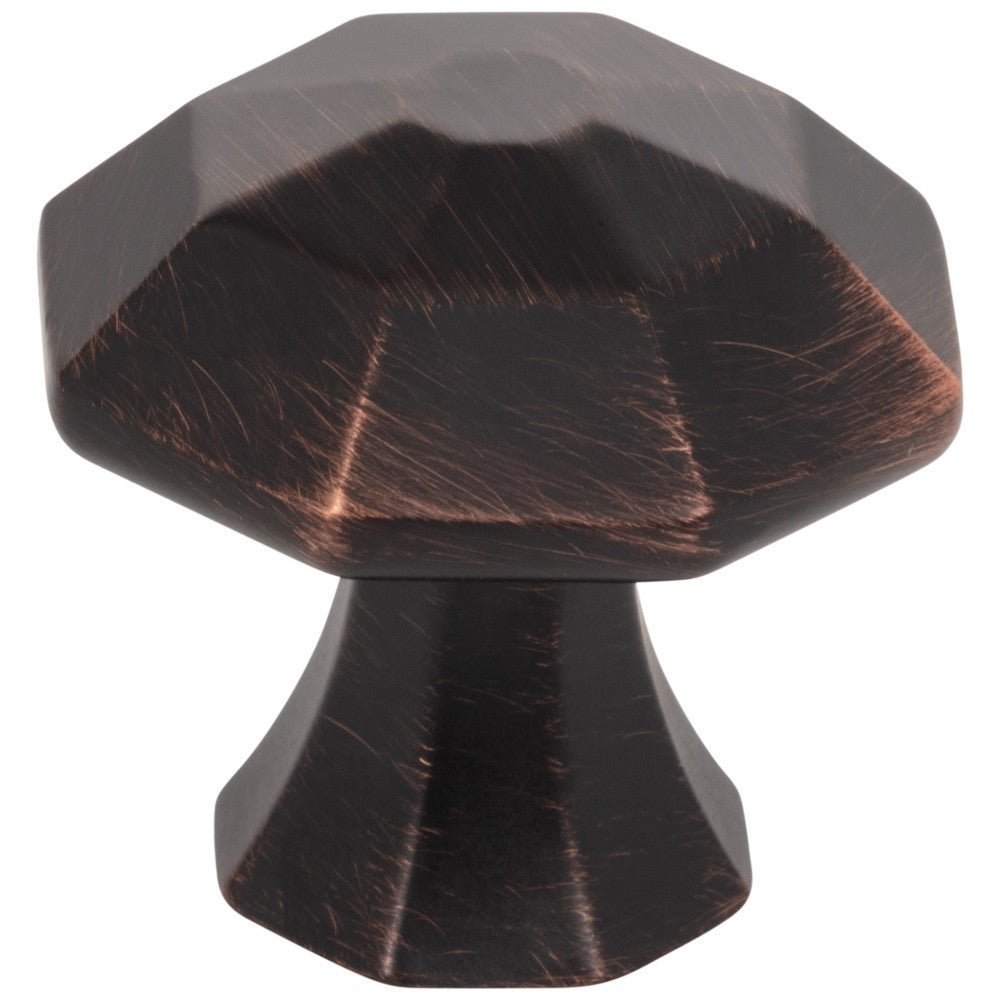 1-1/4" Overall Length Brushed Oil Rubbed Bronze Octagonal Wheeler Cabinet Knob