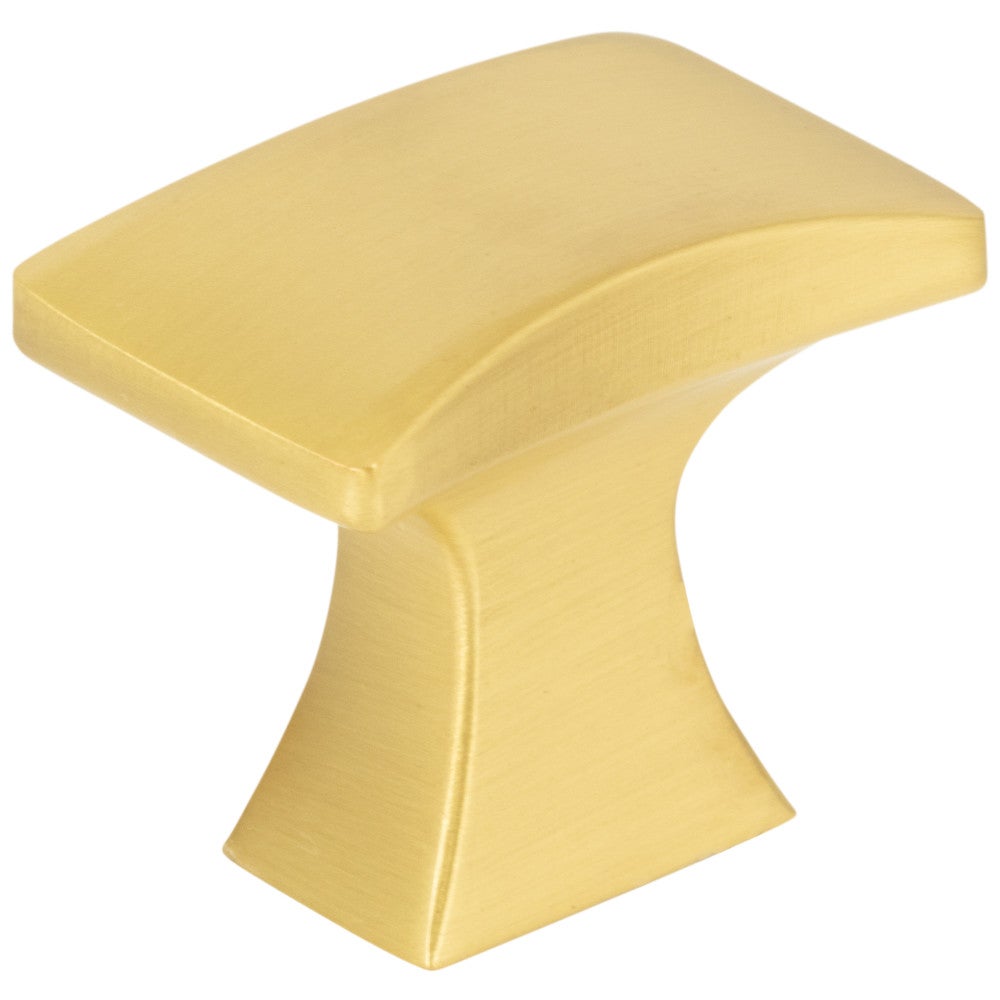 1-1/4" Overall Length Brushed Gold Flared Philip Cabinet Knob