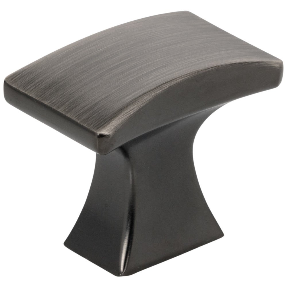 1-1/4" Overall Length Brushed Pewter Flared Philip Cabinet Knob
