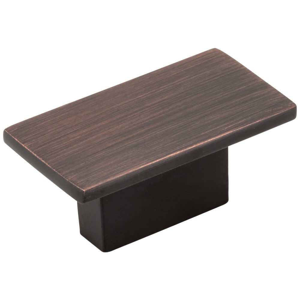 1-9/16" Overall Length Brushed Oil Rubbed Bronze Rectangle Mirada Cabinet Knob