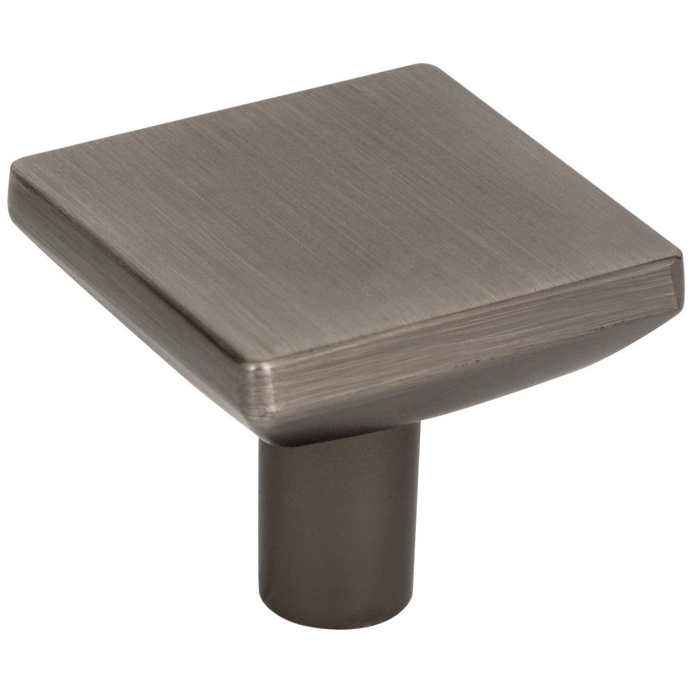 1-5/8" Overall Length Brushed Pewter Walker 1 Square Knob