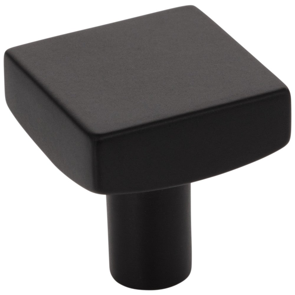 1-1/8" Overall Length Matte Black Square Dominique Cabinet Knob