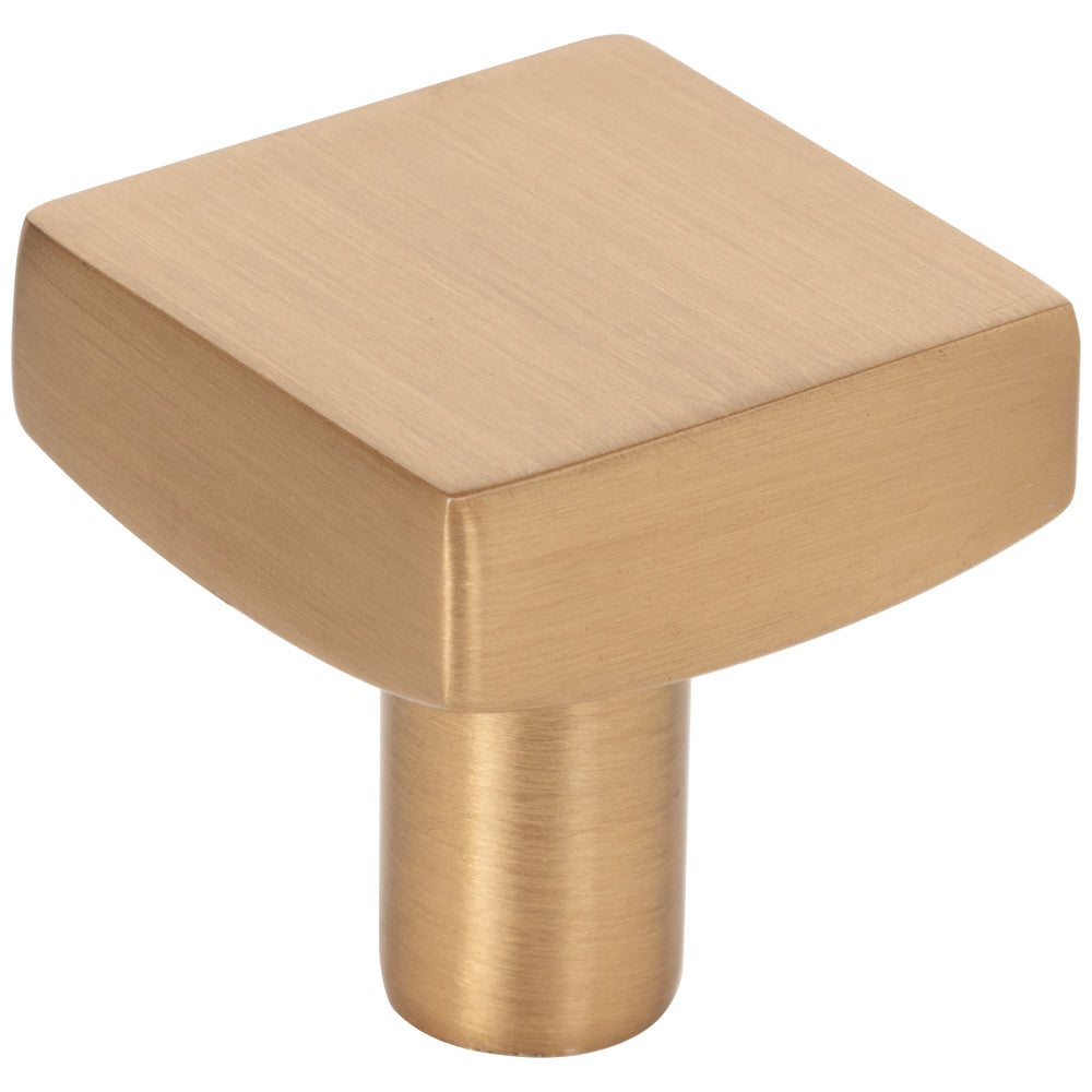 1-1/8" Overall Length Satin Bronze Square Dominique Cabinet Knob