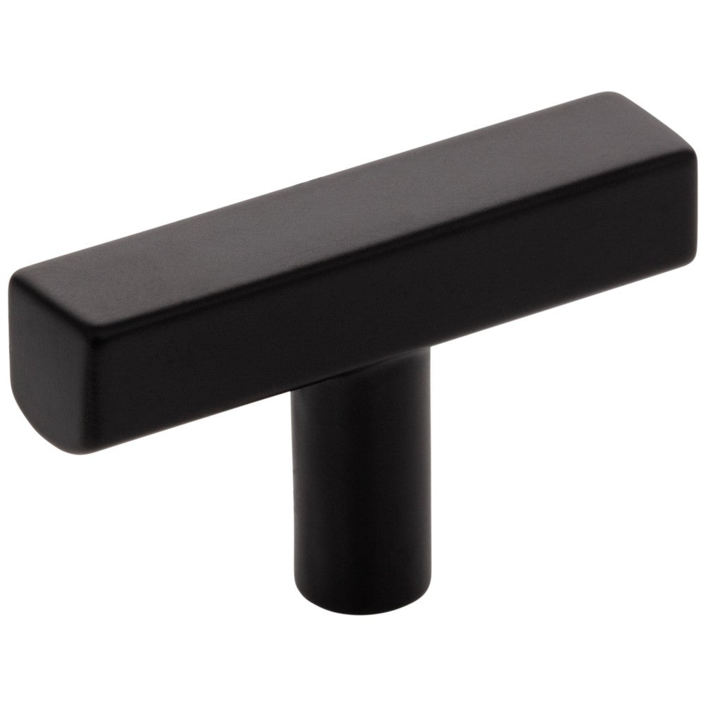 2" Matte Black Dominique Cabinet "T" Knob
