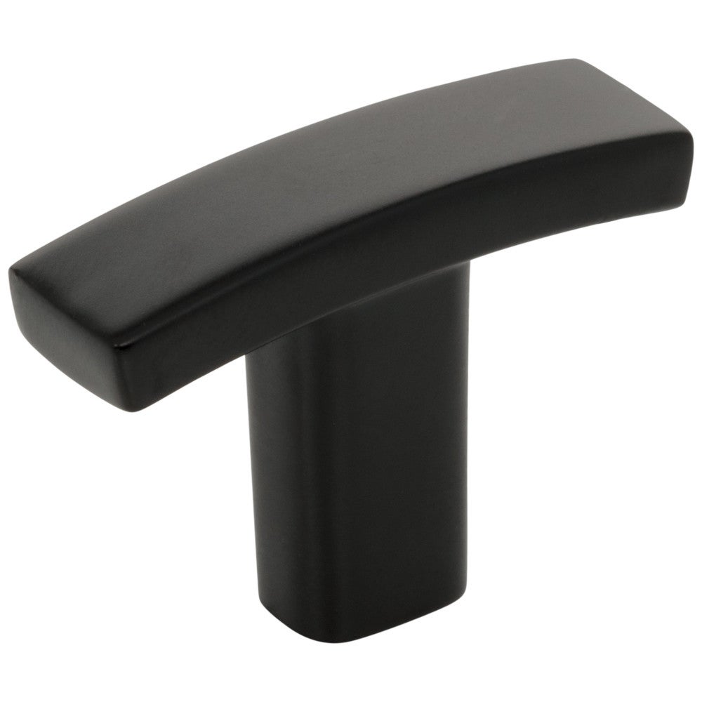 1-1/2" Overall Length Matte Black Square Thatcher Cabinet "T" Knob